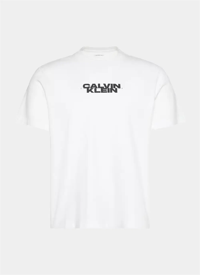 Calvin Klein 20s Tvättad Ryggrad Grafisk T-Shirt