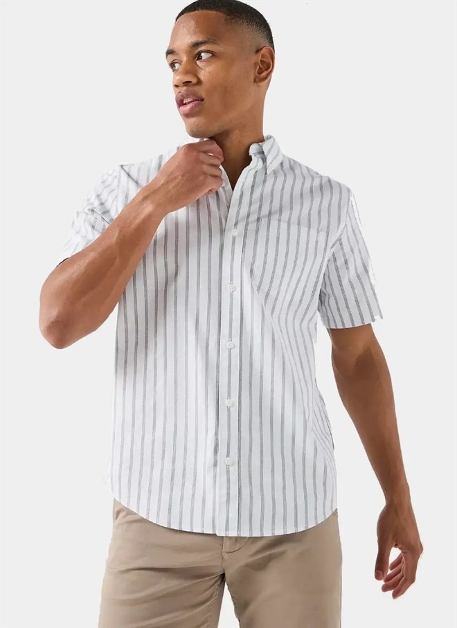Calvin Klein Randig Oxford S/S Skjorta
