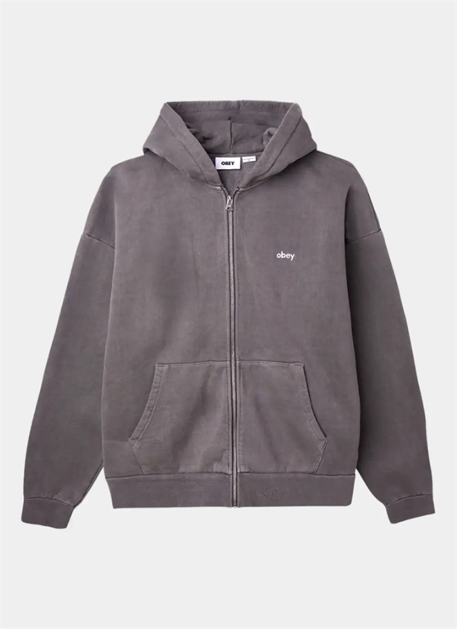 Obey Lowercase Pigment Ziphuvtröja