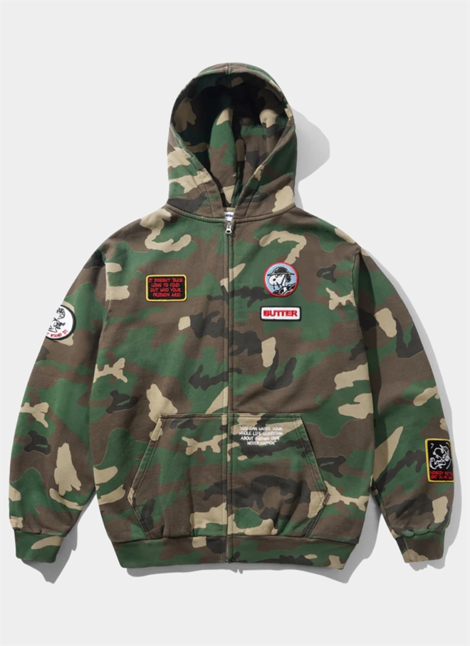 Butter Goods X Peanuts Lappar Ziphættetrøja