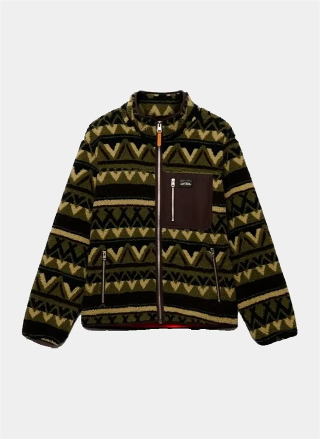 Superdry Abstrakt Zip Through Fleece