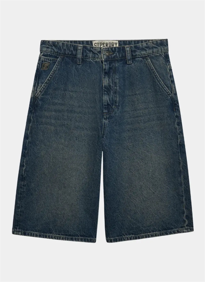 Superdry Överdimensionerade tvättade denimshorts