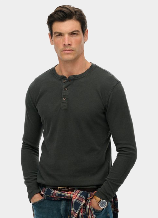 Superdry Vaffel Henley T-Shirt L/S